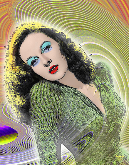 Susan Hayward FAMOUS PEOPLE POP ART PORTRAIT by ROWNAK